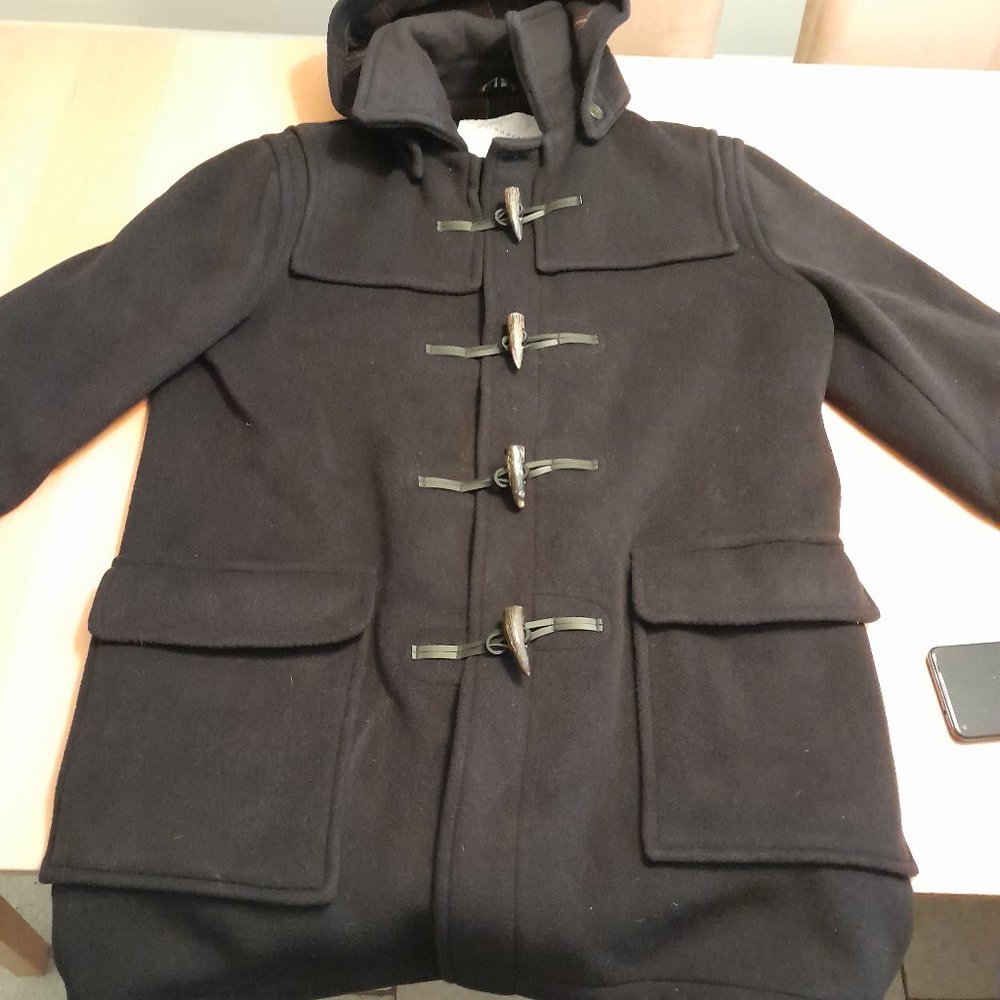 MEN'S BLACK MONTGOMERY LONDON DUFFLE COAT